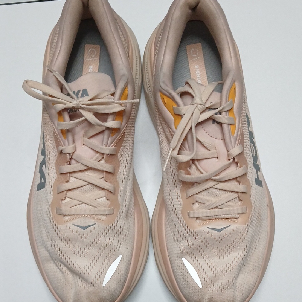 Hoka Bondi 8 Shoes in blush pink and Gray women’s size 12
